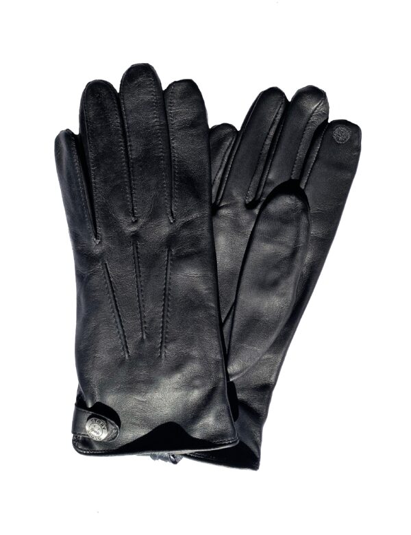 Gants Pilote Homme Allure Noir - gants en cuir noir homme