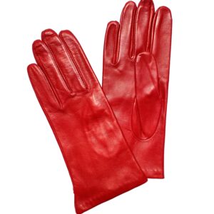 GANTS-EN-CUIR-AGNEAU-DOUBLURE-SOIE-COULEUR-ROUGE-POUR-FEMME_MODELE-NAPLES-VUE-FACE