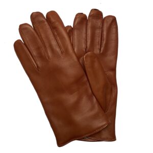 GANTS-EN-CUIR-AGNEAU-FERMETURE-BOUTON-DOUBLE-LAINE-BRUN-NOISETTE_MODELE-BEAUNE-VUE-FACE