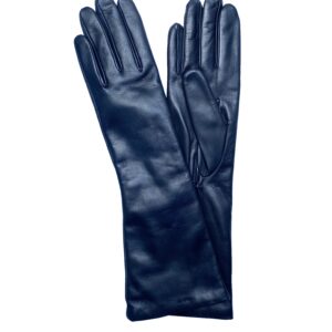 GANTS-LONG-EN-CUIR-AGNEAU-DOUBLURE-MIXTE-LAINE-CACHEMIRE-FRONCE-POIGNET-COULEUR-BLEUE-POUR-FEMME_MODELE-HEIDELBERG-VUE-FACE